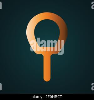 Balloon icon vector logo. Gradient gold concept with dark background Stock Vector