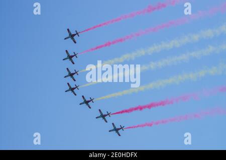 Kunstflugstaffel Patrulla Aguila, ILA 2018, Schoenefeld, Brandenburg, Deutschland Stock Photo