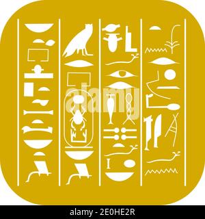 Icon of ancient Egyptian hieroglyphs Stock Photo