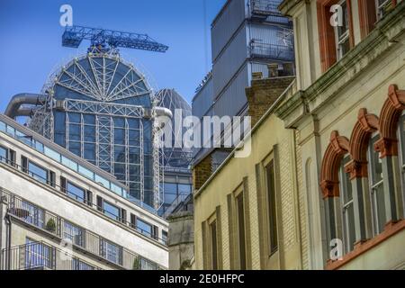 Lloyd’s Building, alte Geschaeftshaeuser, Financial District, London, England, Grossbritannien Stock Photo