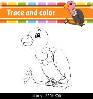 Dot to Dot Vulture Coloring Page for Kids Stock Vector Image & Art - Alamy