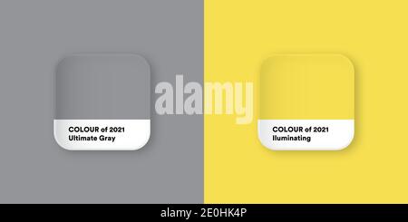 Colour of the Year 2021, Yellow and Gray are now Trendy Colours Stock Vector