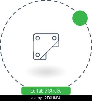 bracket vector icon editable stroke outline icons for web and mobile Stock Vector