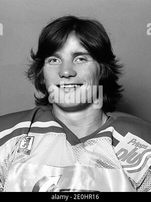 PELLE LINDBERGH goalkeeper Ice hockey Maine Mariners before Canada Cup 1981 Stock Photo