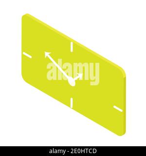 Clock isometric vector illustration eps.10 Stock Vector