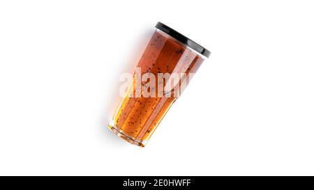 Marmalade in a glass isolated on a white background. High quality photo Stock Photo