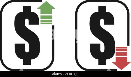 Economic crisis concept. Isolated on white background. Stock Vector