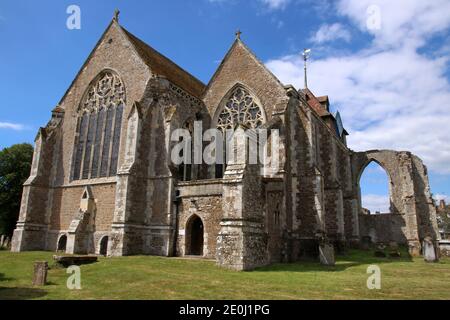 St Thomas the Martyr Winchelsea East Sussex the churchyard where Spike Milligan is buried. Stock Photo