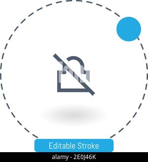 padlock vector icon editable stroke outline icons for web and mobile Stock Vector