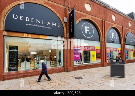 Debenhams store Preston, Lancashire. Due to close down after going into administration. Stock Photo