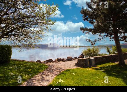 Landscape of a big Lough Derg in County Clare,Ireland. Stock Photo