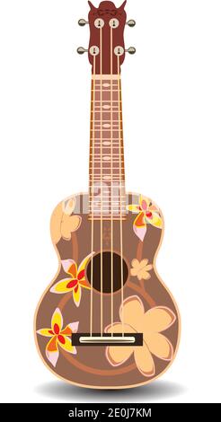 Young Woman In Traditional Hawaiian Skirt With Ukulele Guitar. Vector  Illustration Isolated On White Background Royalty Free SVG, Cliparts,  Vectors, and Stock Illustration. Image 170460955.