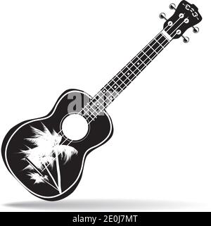 Vector illustration of hawaiian guitar ukulele isolated on white background  Stock Vector Image & Art - Alamy