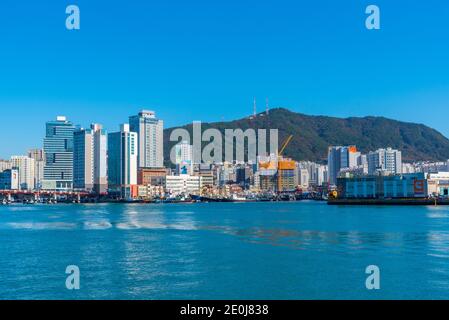 BUSAN, KOREA, OCTOBER 30, 2019: View of fishing port of Busan, Republic of Korea Stock Photo