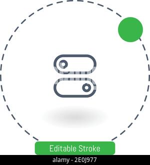 toggle vector icon editable stroke outline icons for web and mobile Stock Vector