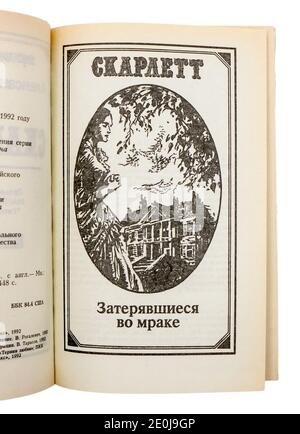 The 'Scarlett' of Alexandra Ripley, first published in 1992 in USSR. Stock Photo