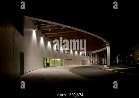 Ismaili Centre in Toronto, Ontario, Canada at night Stock Photo