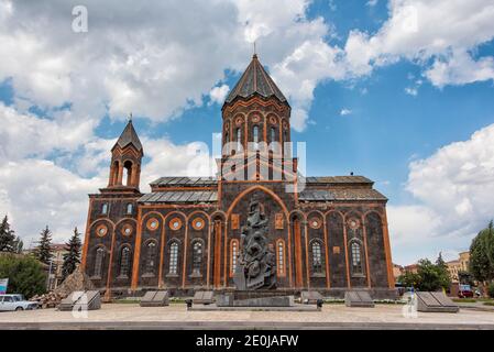 Statue in Vartanants Square, Gyumri, Shirak Province, Armenia Stock ...