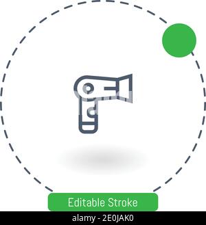 dryer vector icon editable stroke outline icons for web and mobile Stock Vector