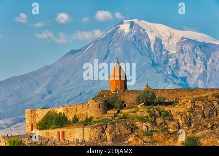 Premium Photo  Tower of the church of holy mother of god in khor virap  monastery ararat province armenia