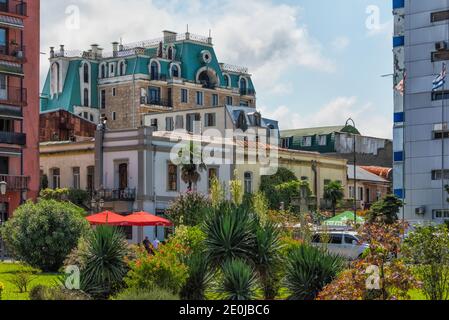 Beautiful buildings in Europe Square, Batumi, Georgia Stock Photo