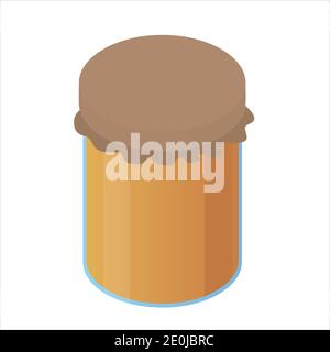 Jar of honey isometric vector illustration Stock Vector