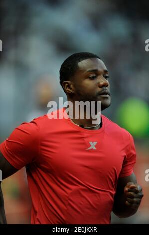 USA's Justin Gatlin in the100 meters event of the Areva Athletics Meeting 2012 at Stade de France in Saint-Denis near Paris, France on July 6, 2012. Photo by Henri Szwarc/ABACAPRESS.COM Stock Photo