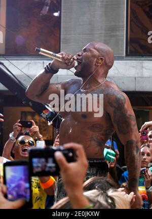 Flo Rida performs during the NBC Today Show Concert Series in Rockefeller Center in New York City, NY, USA on July 06, 2012. Photo by Donna Ward/ABACAPRESS.COM Stock Photo