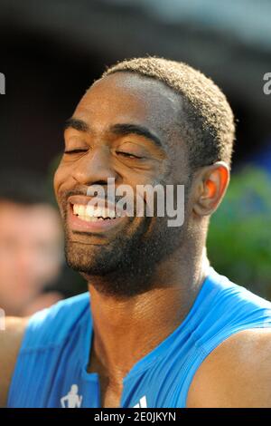 USA's Tyson Gay in the100 meters event of the Areva Athletics Meeting 2012 at Stade de France in Saint-Denis near Paris, France on July 6, 2012. Photo by Henri Szwarc/ABACAPRESS.COM Stock Photo