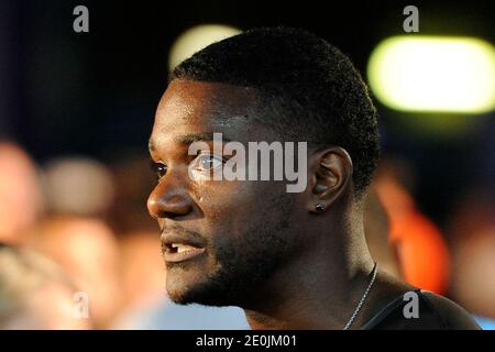 USA's Justin Gatlin in the100 meters event of the Areva Athletics Meeting 2012 at Stade de France in Saint-Denis near Paris, France on July 6, 2012. Photo by Henri Szwarc/ABACAPRESS.COM Stock Photo