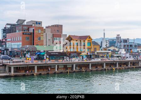 GANGNEUNG, KOREA, OCTOBER 26, 2019: Waterfront of Gangneung, Repubic of Korea Stock Photo