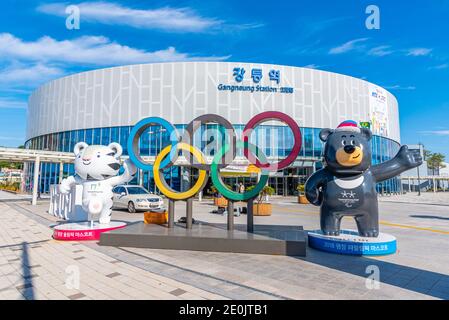 GANGNEUNG, KOREA, OCTOBER 26, 2019: Gangneung train station, Republic of Korea Stock Photo
