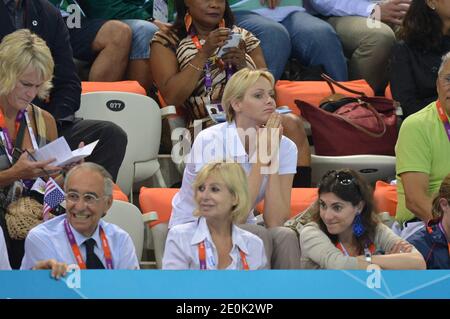 Princess Charlene of Monaco during the 2012 London Olympics Games at Aquatics Center in London, UK on July 29, 2012. Photo by Gouhier-Guibbaud-JMP/ABACAPRESS.COM Stock Photo