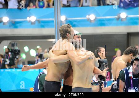 USA's Dana Vollmer winning the gold medal in the 100 Meters Women Butterfly in the swimming of the 2012 London Olympics Games in London, England on July 29h, 2012. Photo by Henri Szwarc/ABACAPRESS.COM Stock Photo