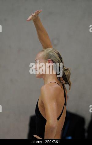 USA's Dana Vollmer winning the gold medal in the 100 Meters Women Butterfly in the swimming of the 2012 London Olympics Games in London, England on July 29h, 2012. Photo by Henri Szwarc/ABACAPRESS.COM Stock Photo