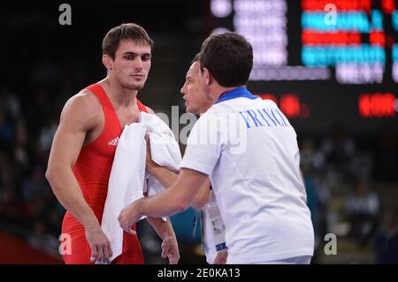 France's Steve Guenot during the 66-kg Greco-Roman wrestling at the London Olympics in London, UK on August 7, 2012. Photo by Gouhier-Guibbaud-JMP/ABACAPRESS.COM Stock Photo