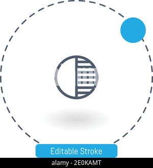 contrast vector icon editable stroke outline icons for web and mobile Stock Vector