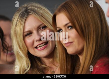Kirsten Dunst and Isla Fisher arrives at the premiere of 'Bachelorette' at ArcLight Cinemas in Los Angeles, CA, USA on August 23, 2012. Photo by Lionel Hahn/ABACAPRESS.COM Stock Photo