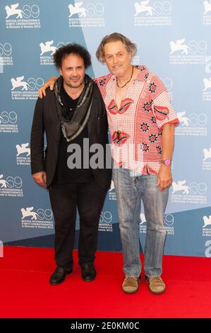 Enzo Avitabile (L) and Director Jonathan Demme attending Enzo Avitabile Music Life photocall during the 69th Venice Film Festival 'Mostra' held at the Palazzo del Casino in Venice, Italy on August 29, 2012. Photo by Nicolas Genin/ABACAPRESS.COM Stock Photo