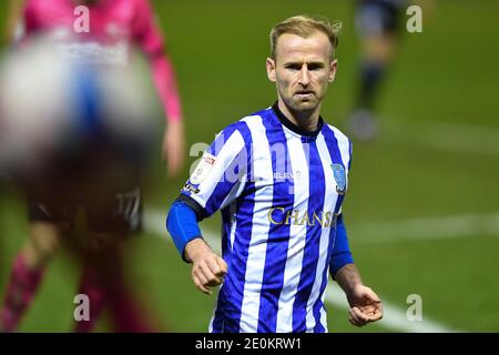 SHEFFIELD, ENGLAND. JAN 1ST Barry Bannan of Sheffield Wednesday during the Sky Bet Championship match between Sheffield Wednesday and Derby County at Hillsborough, Sheffield on Friday 1st January 2021. (Credit: Jon Hobley | MI News) Credit: MI News & Sport /Alamy Live News Stock Photo