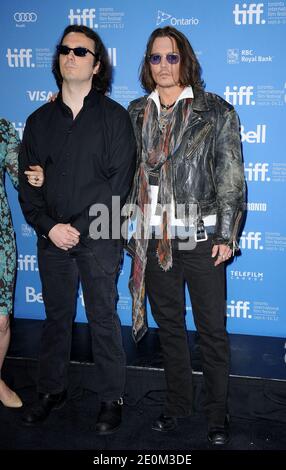 Damien Echols and Johnny Depp attend 'The West of Memphis' photocall during the 2012 Toronto International Film Festival, in Toronto, Canada on September 8th, 2012. Photo by Lionel Hahn/ABACAPRESS.COM Stock Photo