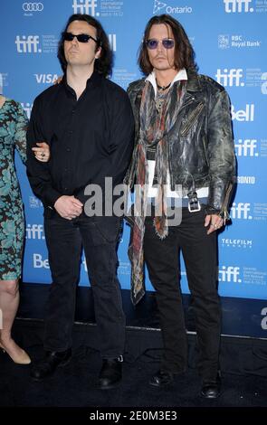 Damien Echols and Johnny Depp attend 'The West of Memphis' photocall during the 2012 Toronto International Film Festival, in Toronto, Canada on September 8th, 2012. Photo by Lionel Hahn/ABACAPRESS.COM Stock Photo