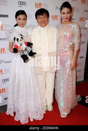 Jackie Chan, Zhang Lanxing and Yao Xingtong attend 'In Conversation with Jackie Chan' screening during the 37th Toronto International Film Festival TIFF, in Toronto, Canada on September 9, 2012. Photo by Lionel Hahn/ABACAPRESS.COM Stock Photo