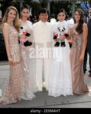 Laura Weissbecker, Jackie Chan, Zhang Lanxing, Yao Xingtong and Caitlin Dechelle attend 'In Conversation with Jackie Chan' screening during the 37th Toronto International Film Festival TIFF, in Toronto, Canada on September 9, 2012. Photo by Lionel Hahn/ABACAPRESS.COM Stock Photo