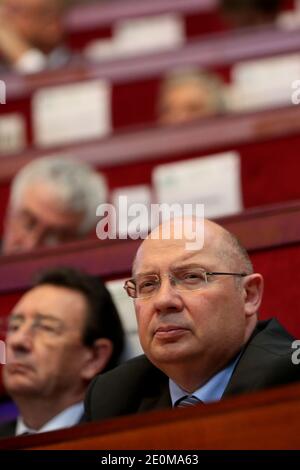 Francois Brottes attends an environmental conference at the Economic, Social and Environmental Council of France (CESE) headquarters in Paris on September 15, 2012. Photo by Stephane Lemouton/ABACAPRESS.COM. Stock Photo