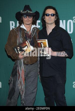 Johnny Depp and Damien Echols participate in a book discussion for Echols' book 'Life after Death' at Barnes & Noble Union Square in New York City, NY, USA on September, 21 2012. Photo by Brad Barket/ABACAPRESS.COM Stock Photo