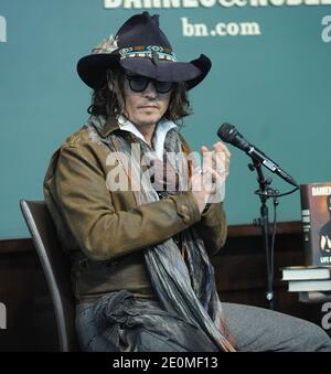 Johnny Depp participates in a book discussion for Damien Echols' book 'Life after Death' at Barnes & Noble Union Square in New York City, NY, USA on September, 21 2012. Photo by Brad Barket/ABACAPRESS.COM Stock Photo