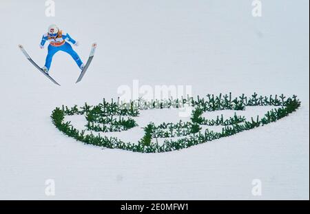 Halvor Egner GRANERUD, NOR in action at the Four Hills Tournament Ski Jumping at Olympic Stadium, Grosse Olympiaschanze in Garmisch-Partenkirchen, Bavaria, Germany, January 01, 2021.  © Peter Schatz / Alamy Live News Stock Photo