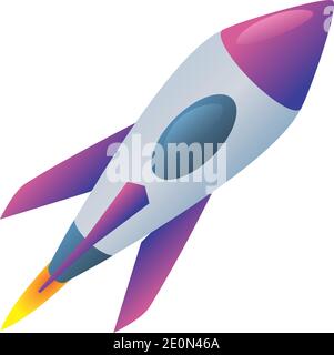launching scapeship travel explore adventure icon vector illustration Stock Vector