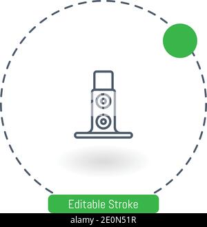 scaffolding vector icon editable stroke outline icons for web and mobile Stock Vector